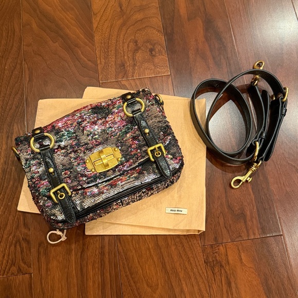 Miu Miu Multicolor sequin crossbody bag - Picture 1 of 11